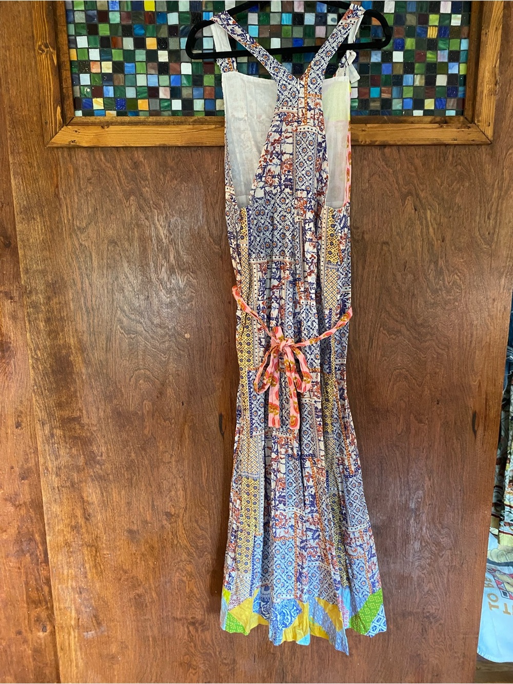 Anthropologie Patchwork Print Wide-Leg Jumpsuit/Overalls - Multicolor - Picture 10 of 15